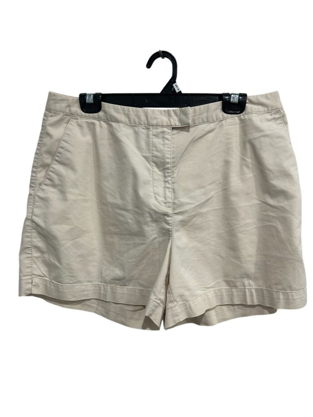 Adidas 14 Beige Stretch Athletic Shorts Side Pockets Cotton Blend Minimalist
